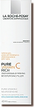 Антивіковий зволожуючий крем-філлер комплексної дії для сухої чутливої шкіри обличчя - La Roche-Posay Pure Vitamin C Rich — фото N2