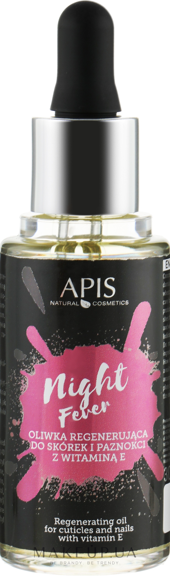 Масло для кутикулы и ногтей с витамином Е - APIS Professional Night Fever Regenerating Oil For Cuticles & Nails — фото 30ml