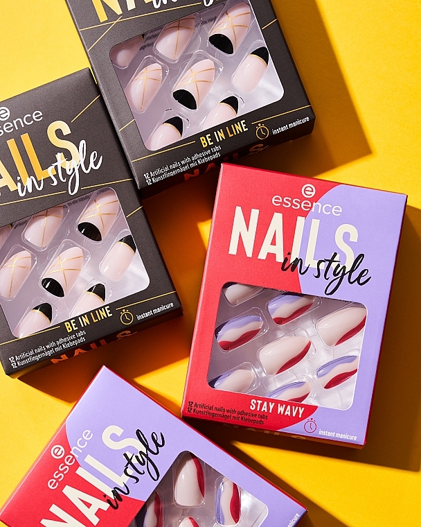 Накладні нігті на клейкій основі - Essence Nails In Style Stay Wavy — фото N5