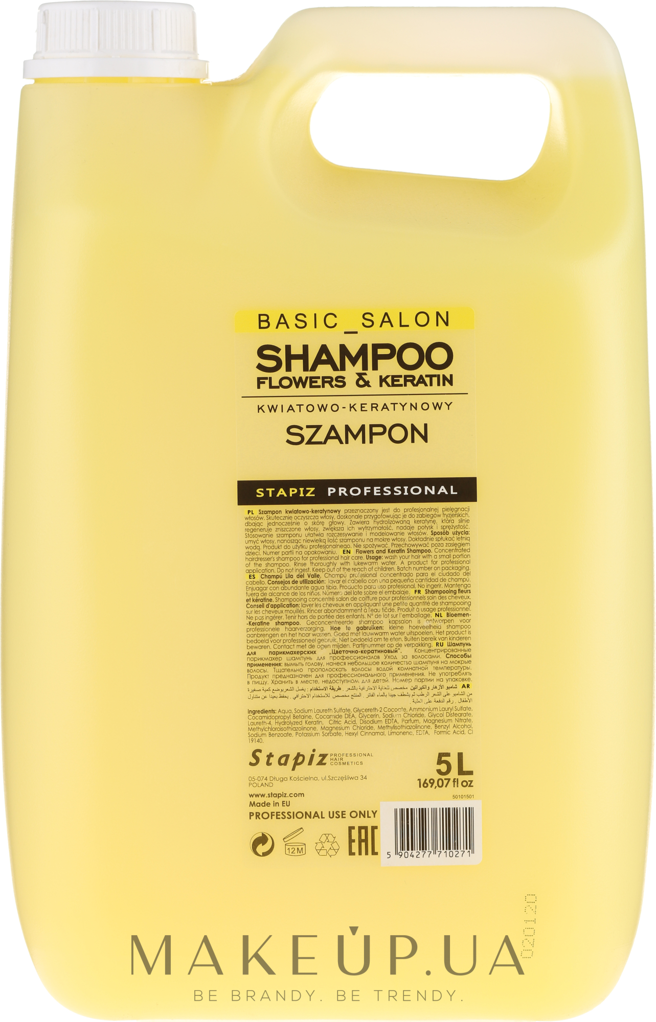 Шампунь для волос "Цветочный с кератином" - Stapiz Basic Salon Shampoo Flowers&Keratin — фото 1000ml