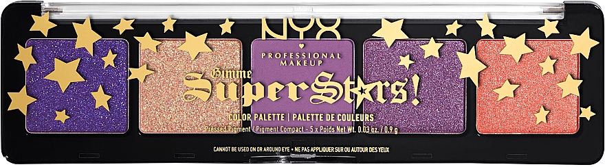 Палетка теней для век и пигментов для лица - NYX Professional Makeup Gimme Superstars! — фото N1