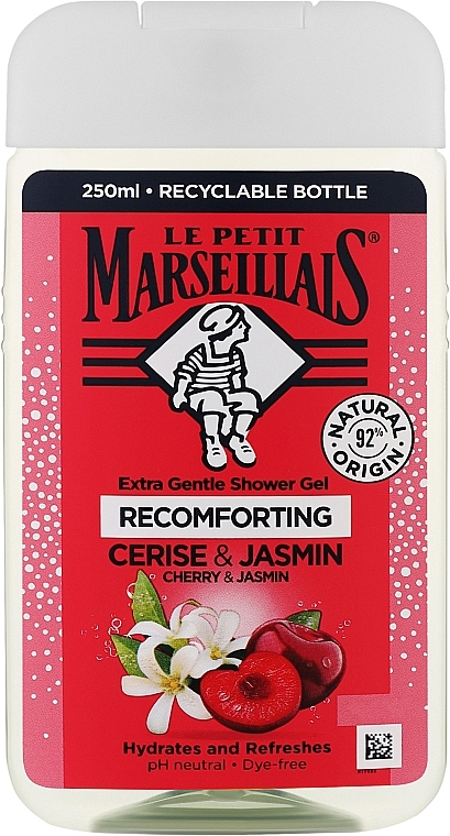 Гель для душа "Вишня и жасмин" - Le Petit Marseillais Extra Gentle Shower Gel Cherry & Jasmin