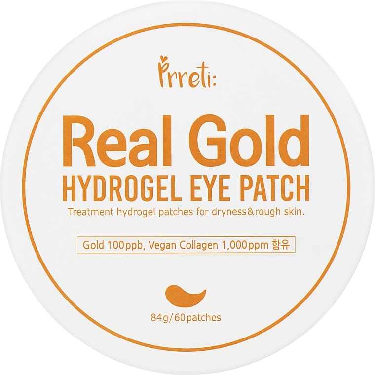 Гидрогелевые патчи c золотом для зоны вокруг глаз - Prreti Real Gold Hydrogel Eye Patch — фото N1