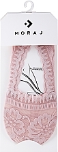 Шкарпетки жіночі низькі мереживні, 1 пара, рожеві - Moraj — фото N1