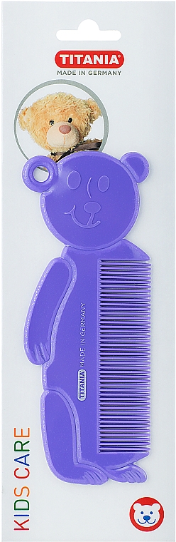 Гребешок для волос детский "Bear", фиолетовый - Titania — фото N1