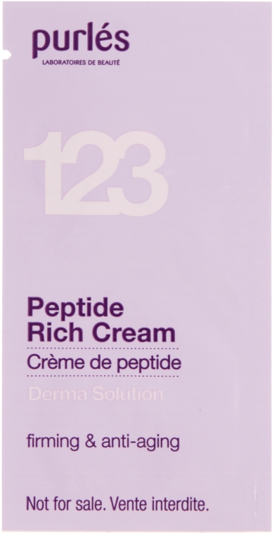 Живильний крем з пептидами - Purles Derma Solution 123 Peptide Rich Cream (пробник) — фото N1