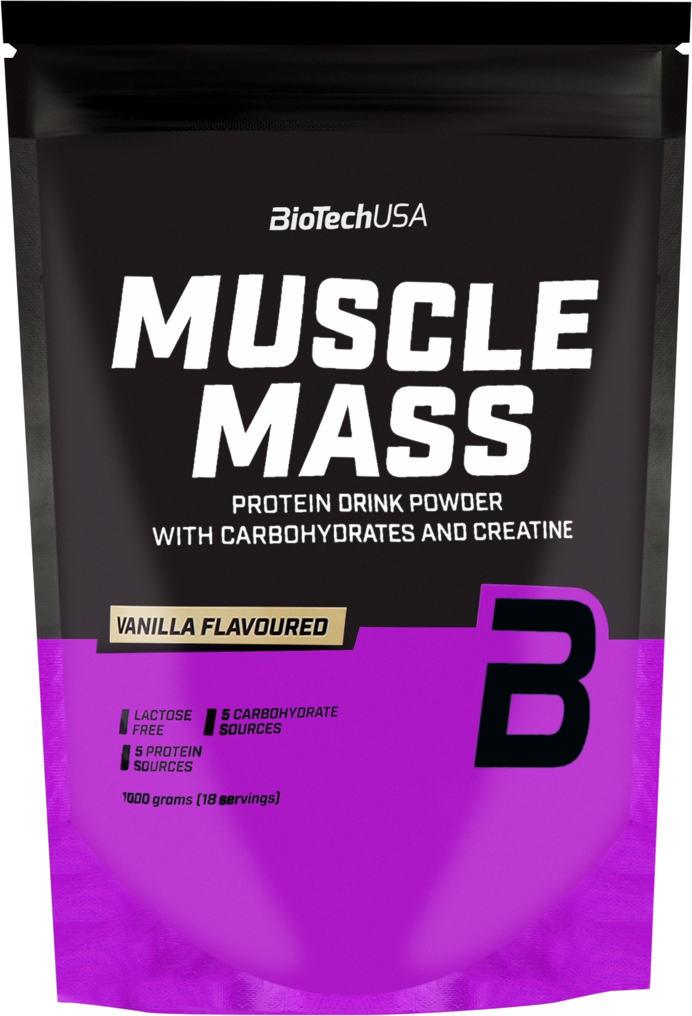 Протеїновий коктейль "Ваніль" - BioTechUSA Muscle Mass Drink Powder — фото 1000g