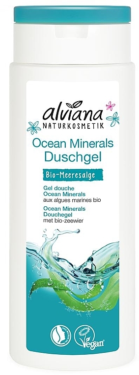Гель для душу з морською сіллю - Alviana Naturkosmetik Ocean Minerals Shower Gel — фото N1