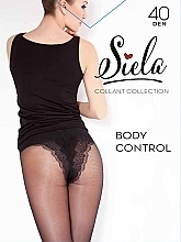 Колготки женские "Body Control ", 40 Den, glace - Siela — фото N1
