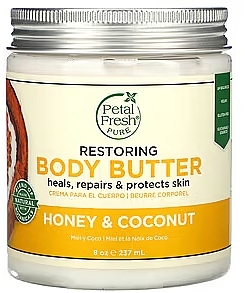 Масло для гладкости кожи тела, мед и кокос - Petal Fresh Body Butter Honey & Coconut — фото N1