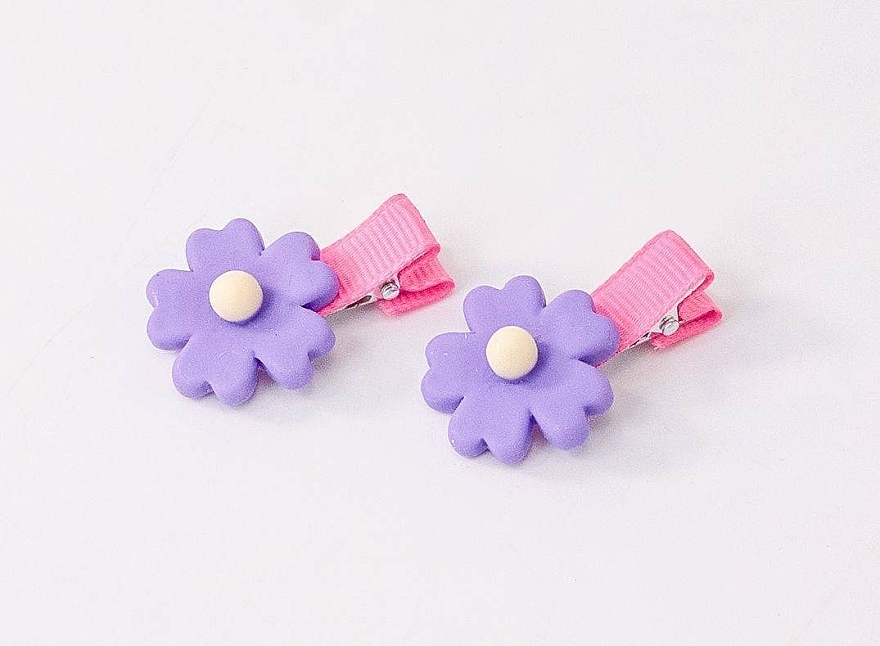 Заколка для волос с цветком, фиолетовая - Lolita Accessories  — фото N2