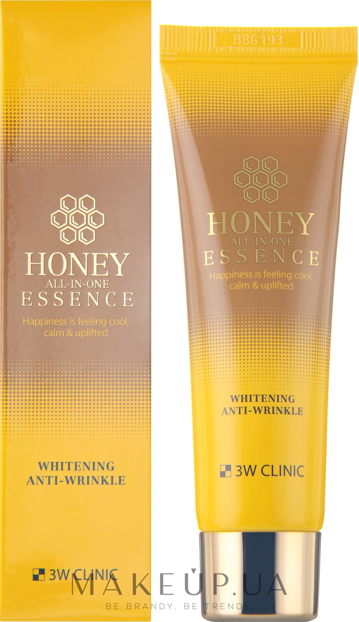 Універсальна освітлювальна есенція для обличчя - 3W Clinic Honey All-In-One Essence — фото 60ml