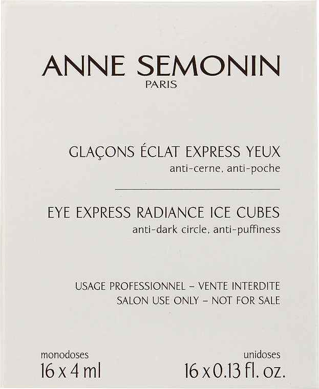 Кубики льда для мгновенного сияния кожи вокруг глаз - Anne Semonin Eye Express Radiance Ice Cubes — фото N3