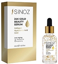 Парфумерія, косметика Сироватка для обличчя з 24-каратним золотом - Sinoz 24K Gold Beauty Serum