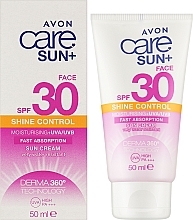 Сонцезахисний матувальний крем - Avon Care Sun+ Shine Control Sun Cream SPF 30 — фото N2