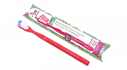 Зубна щітка з біопластику зі змінною голівкою, м'яка, червона - Lamazuna Toothbrush — фото N1
