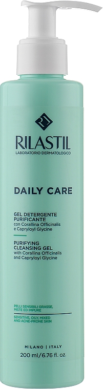 Очищающий гель для склонной к жирности кожи лица - Rilastil Daily Care Purifying Cleansing Gel