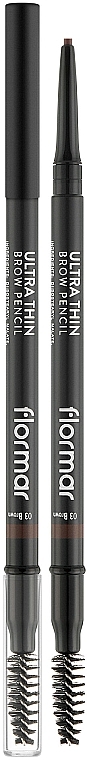Карандаш для бровей - Flormar Ultra Thin Brow Pencil — фото N1