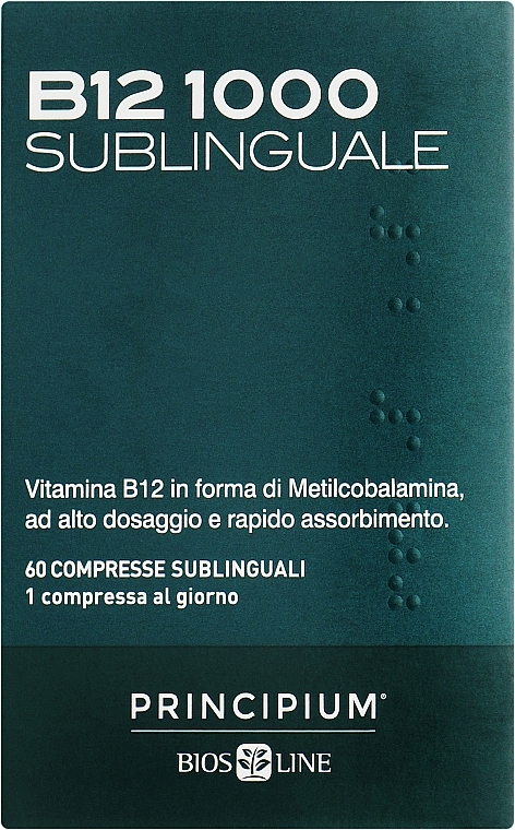 Харчова добавка «Вітамін В12 1000» - BiosLine Principium B12 1000 Sublingual — фото N1