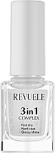 Комплекс 3 в 1 для ногтей "Сушка, покрытие, блеск" - Revuele Nail Therapy — фото N1
