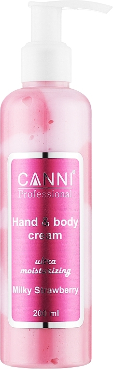 Крем ультразволожуючий для рук і тіла "Полуниця з вершками" - Canni Hand & Body Cream — фото N1