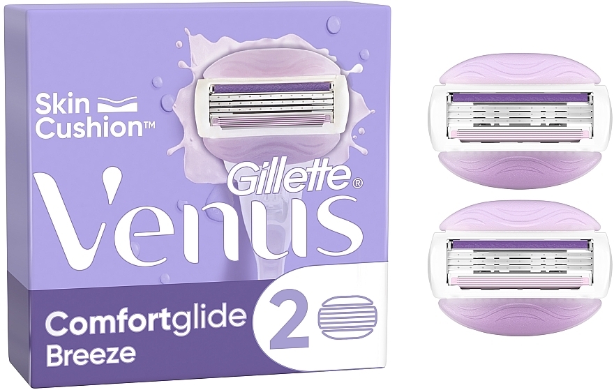 Сменные кассеты для бритья, 2 шт. - Gillette Venus Breeze — фото N1