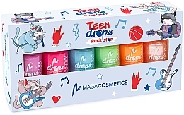 Духи, Парфюмерия, косметика Набор лаков для ногтей - Maga Cosmetics Teen Drops Rockstar V.03