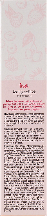 Освітлювальна сироватка для шкіри навколо очей - Prreti Berry White Eye Serum — фото N3