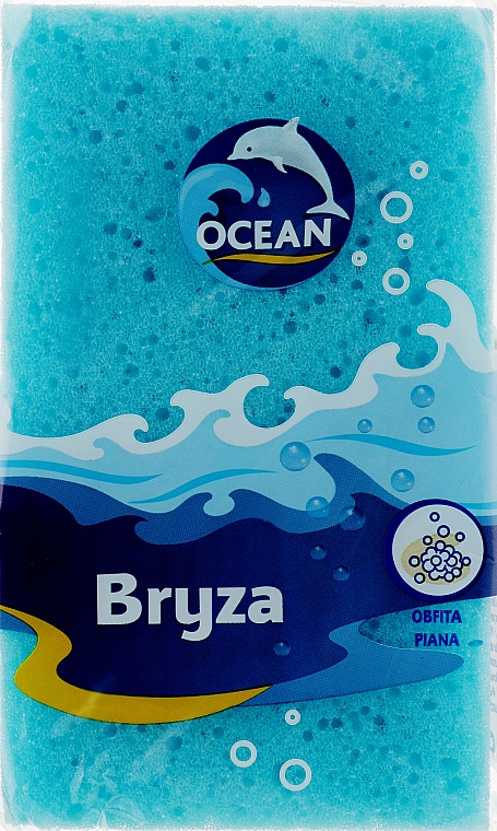 Губка массажная для купания "Bryza", голубая - Ocean — фото N1