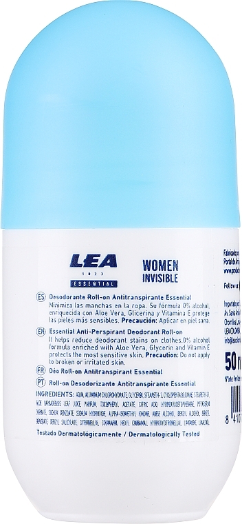 Кульковий дезодорант - Lea Women Essential Invisible Deodorant Roll-On — фото N2