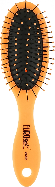 Щетка для волос 04282, оранжевая - Eurostil Oval Brush — фото N1