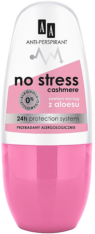 Антиперспирант - AA Deo Anti-Perspirant No Stress Cashmere 24H — фото N1