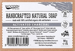 Тверде мило "Активоване вугілля", дельфін - Wooden Spoon Bar Soap — фото N2