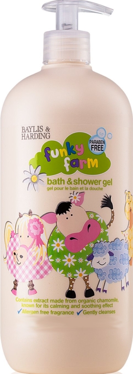 Детский гель для душа и ванны - Baylis and Harding Funky Farm Bath and Shower Gel — фото N1