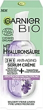 Антивозрастная крем-сыворотка для лица с гиалуроновой кислотой - Garnier Bio 2in1 Anti-Age Serum Cream With Hyaluronic Acid — фото N5