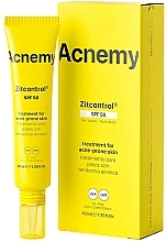 Сонцезахисний крем-актив для шкіри, схильної до акне - Acnemy Zitcontrol SPF 50 Treatment For Acne-Prone Skin — фото N1