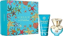 Versace Dylan Turquoise Pour Femme - Набор (edt/30ml + b/gel/50ml)  — фото N1