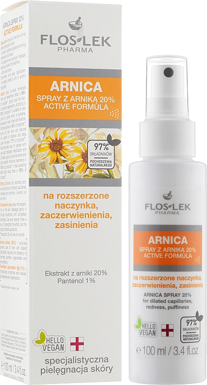 Спрей для лица "Арника" - Floslek Arnica Spray 20% — фото N2