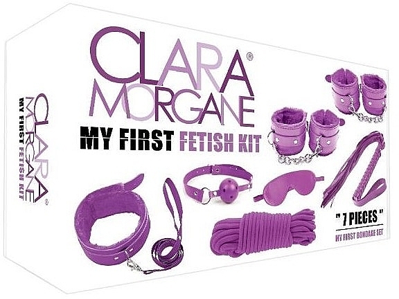 Набір для БДСМ, фіолетовий - Clara Morgane My First Fetish Kit Noir — фото N1