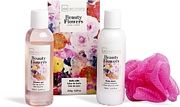 Парфумерія, косметика Набір - IDC Institute Beauty Flowers Watering Can (sh/gel/100ml + b/lot/100ml + bath/salts/50g + sponge)