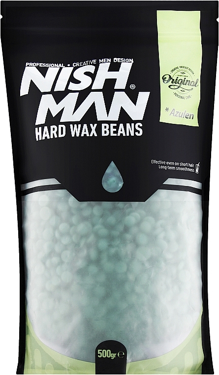Воск для депиляции - Nishman Hard Wax Beans Azulen — фото N1
