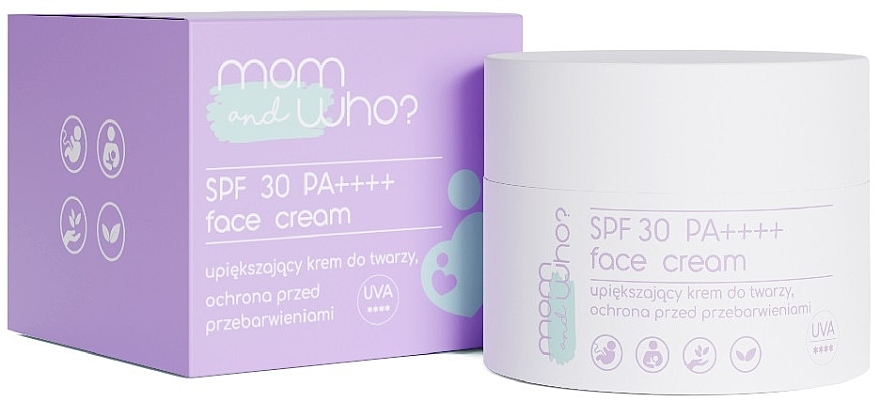 Крем для обличчя, що захищає від знебарвлення - Mom And Who SPF30 PA++++ Face Cream — фото N1