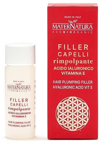 Філер для волосся з гіалуроновою кислотою та вітаміном Е - MaterNatura Hair Plumping Filler — фото N1