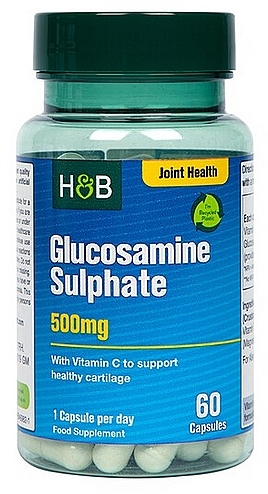 Харчова добавка "Глюкозаміну сульфат", 500 mg - Holland & Barrett Glucosamine Sulphate — фото N1