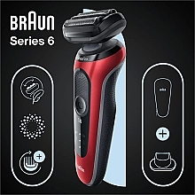 Електробритва - Braun 6 61-R1200S Red — фото N2