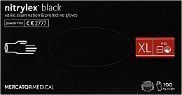 Духи, Парфюмерия, косметика Перчатки нитриловые, смотровые, черные, размер XL - Mercator Medical Nitrylex Black
