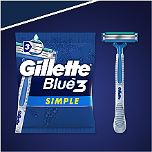 Набор одноразовых станков для бритья, 8шт - Gillette Blue 3 Simple — фото N7