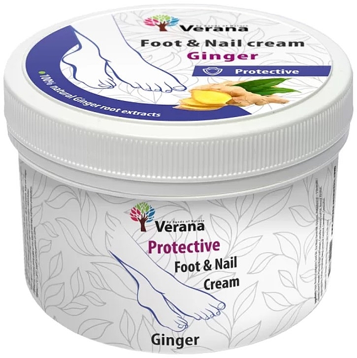 Защитный крем для ног и ногтей "Имбирь" - Verana Protective Foot & Nail Cream Ginger — фото N1