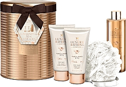 Парфумерія, косметика Набір - Grace Cole The Luxury Bathing Vanilla Honey & Fig (sh/gel/150ml + b/cr/150ml + bath/f/250ml + sponge)