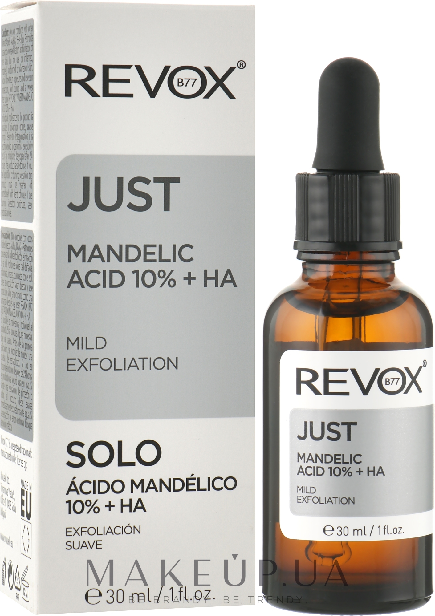 Пілінг для обличчя з мигдальною кислотою 10% та гіалуроновою кислотою - Revox B77 Just Mandelic Acid 10% + НА Mild Exfoliation — фото 30ml